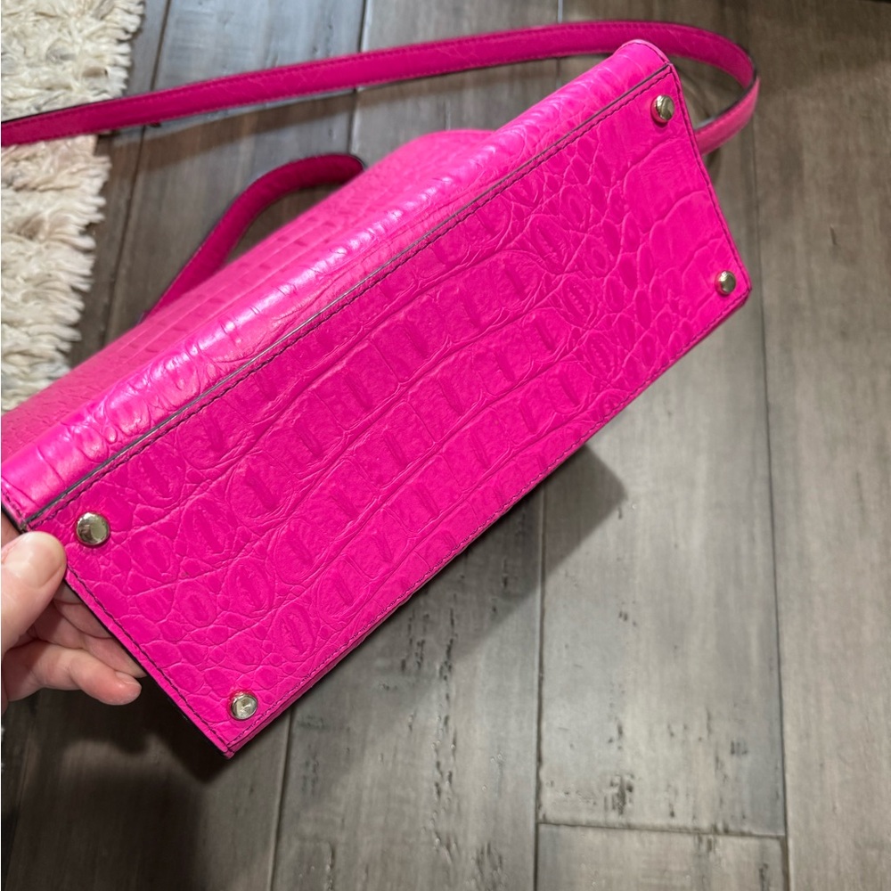 Hot pink Kate Spade Croc Satchel with Shoulder strap - Picture 5 of 15